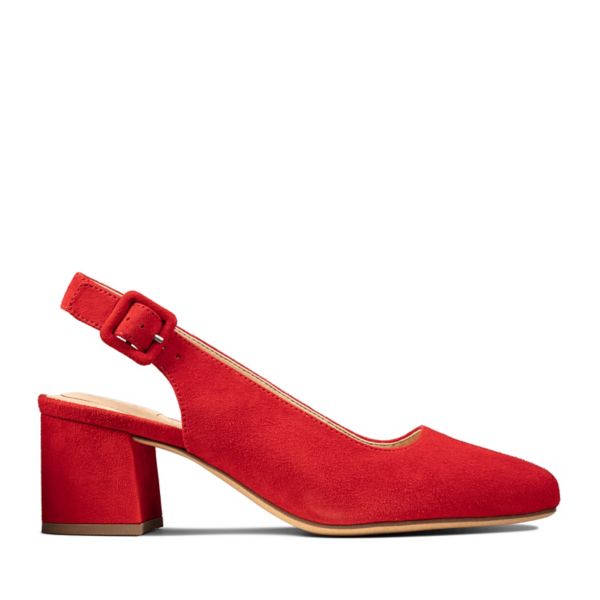 Clarks Womens Sheer Violet Heels Red | USA-9362845